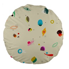 Dots, Spots, And Whatnot Large 18  Premium Round Cushions by andStretch