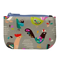 Scandinavian Birds Feather Weather Large Coin Purse by andStretch