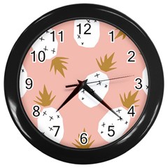 Pineapple Fields Wall Clock (black) by andStretch