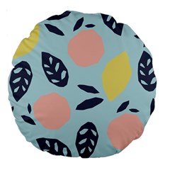 Orchard Fruits Large 18  Premium Round Cushions by andStretch