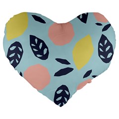 Orchard Fruits Large 19  Premium Heart Shape Cushions by andStretch