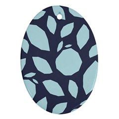 Orchard Fruits In Blue Oval Ornament (two Sides) by andStretch