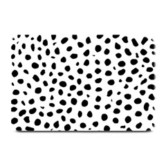Black And White Seamless Cheetah Spots Plate Mats by LoolyElzayat