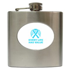 Child Abuse Prevention Support  Hip Flask (6 Oz)