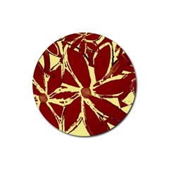 Flowery Fire Rubber Round Coaster (4 Pack)  by Janetaudreywilson