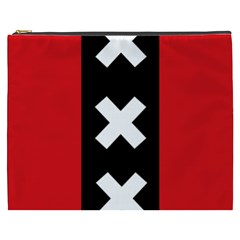 Vertical Amsterdam Flag Cosmetic Bag (xxxl) by abbeyz71