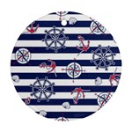 Seamless-marine-pattern Ornament (Round)