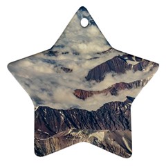 Andes Mountains Aerial View, Chile Ornament (star) by dflcprintsclothing