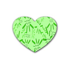 Electric Lime Heart Coaster (4 Pack)  by Janetaudreywilson