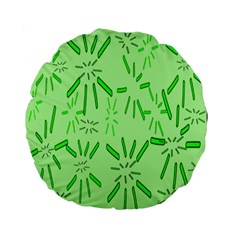 Electric Lime Standard 15  Premium Flano Round Cushions by Janetaudreywilson