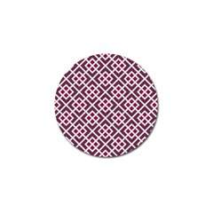 Two Tone Lattice Pattern Purple Golf Ball Marker by kellehco