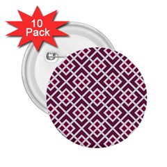 Two Tone Lattice Pattern Purple 2 25  Buttons (10 Pack) 