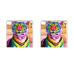 Rainbowtiger Cufflinks (square) by Sparkle