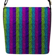 Glitter Strips Flap Closure Messenger Bag (s) by Sparkle