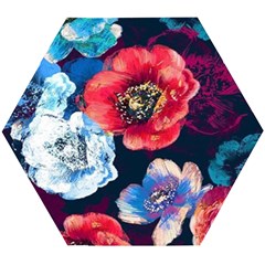 Flowers Pattern Wooden Puzzle Hexagon by Sparkle