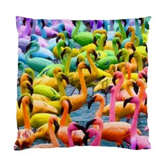 Rainbow Flamingos Standard Cushion Case (one Side) by Sparkle