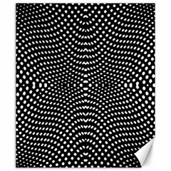 Black And White Geometric Kinetic Pattern Canvas 20  X 24  by dflcprintsclothing