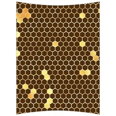 Gold Honeycomb On Brown Back Support Cushion by Angelandspot