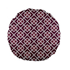 Two Tone Lattice Pattern Standard 15  Premium Flano Round Cushions by kellehco
