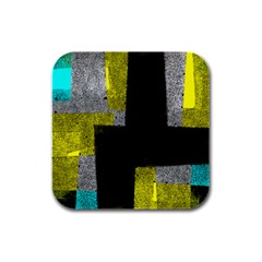 Abstract Tiles Rubber Square Coaster (4 Pack)  by essentialimage