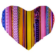 Fashion Belts Large 19  Premium Flano Heart Shape Cushions by essentialimage