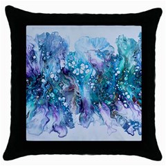 Sea Anemone Throw Pillow Case (black) by CKArtCreations