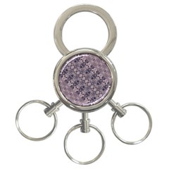 Violet Textured Mosaic Ornate Print 3-ring Key Chain by dflcprintsclothing