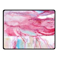 Abstract Marbling Double Sided Fleece Blanket (small)  by kaleidomarblingart