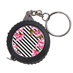 Pink Floral Stripes Measuring Tape by designsbymallika