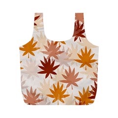 Autumn Leaves Pattern  Full Print Recycle Bag (m) by designsbymallika