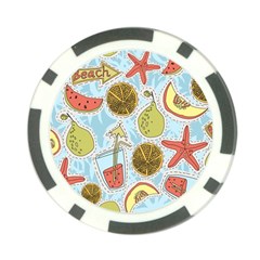 Tropical Pattern Poker Chip Card Guard (10 Pack) by GretaBerlin