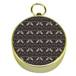 Moth pattern Gold Compasses