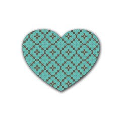 Tiles Rubber Coaster (heart)  by Sobalvarro