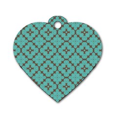 Tiles Dog Tag Heart (two Sides) by Sobalvarro