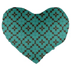 Tiles Large 19  Premium Heart Shape Cushions by Sobalvarro
