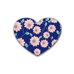Floral Rubber Coaster (heart)  by Sobalvarro