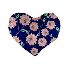 Floral Standard 16  Premium Heart Shape Cushions by Sobalvarro