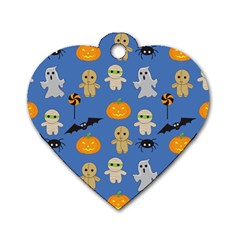 Halloween Dog Tag Heart (two Sides) by Sobalvarro