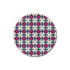Geometric Rubber Round Coaster (4 Pack)  by SychEva