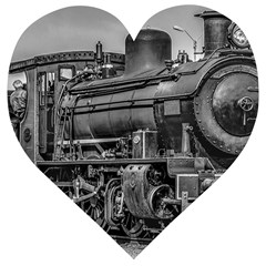 Steam Locomotive, Montevideo, Uruguay Wooden Puzzle Heart by dflcprintsclothing
