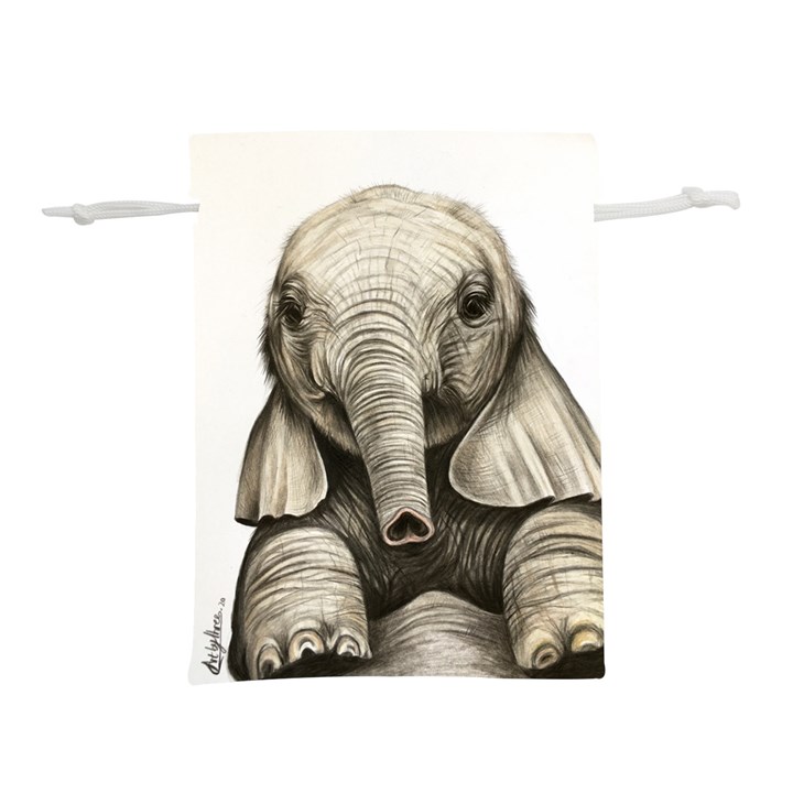 Baby Elephant Lightweight Drawstring Pouch (L)