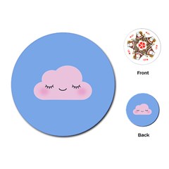 Pink Cloud Playing Cards Single Design (round) by CuteKingdom