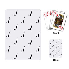 Black And White Cricket Sport Motif Print Pattern Playing Cards Single Design (rectangle) by dflcprintsclothing