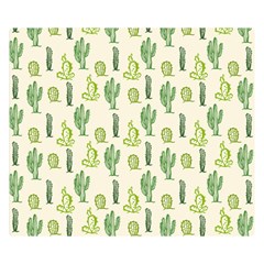 Cactus Pattern Double Sided Flano Blanket (small)  by goljakoff