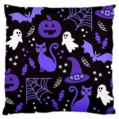 Halloween Party Seamless Repeat Pattern  Large Flano Cushion Case (one Side) by KentuckyClothing