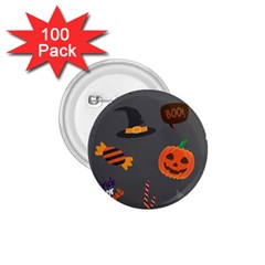 Halloween Themed Seamless Repeat Pattern 1 75  Buttons (100 Pack)  by KentuckyClothing