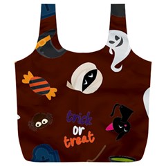 Halloween Seamless Repeat Pattern Full Print Recycle Bag (xxl) by KentuckyClothing
