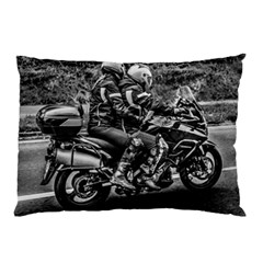 Motorcycle Riders At Highway Pillow Case (two Sides) by dflcprintsclothing
