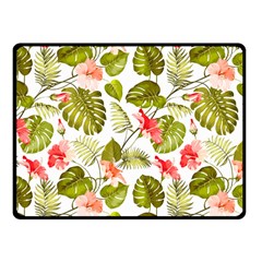 Tropical Flowers Fleece Blanket (small) by goljakoff