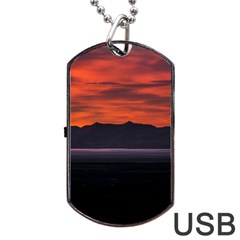 Las Aguilas Viewpoint, El Chalten, Argentina Dog Tag Usb Flash (one Side) by dflcprintsclothing